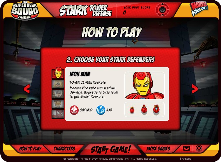 Super Hero Squad: Stark Tower Defense