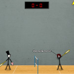 Stick Figure Badminton 3 Screenshot