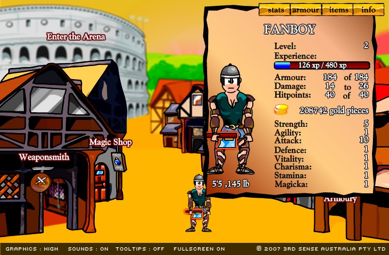 Onderling verbinden Geweldig sticker Swords and Sandals 2 - Emperors Reign Hacked / Cheats - Hacked Online Games